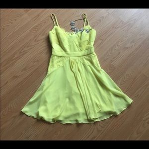 BCBG canary yellow dress